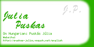 julia puskas business card