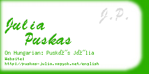 julia puskas business card